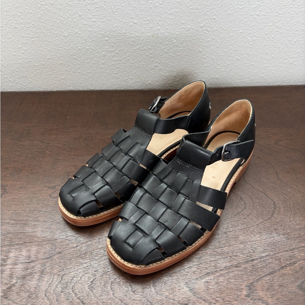 Everlane Black Leather Women’s Fishermen Sandals